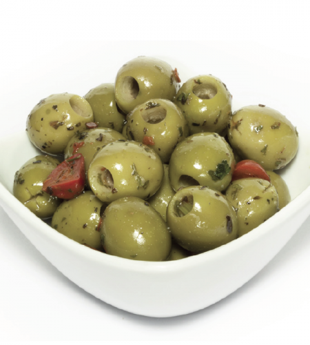 Green Pitted Olives